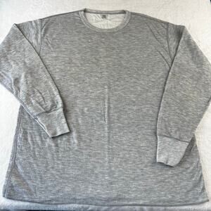 Morgan Performance 2 Layer Wool Blend Base Layer Long John Shirt Gray Men's 2XL